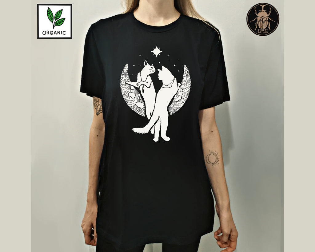 Księżycowe koty - koszulka unisex (organic)