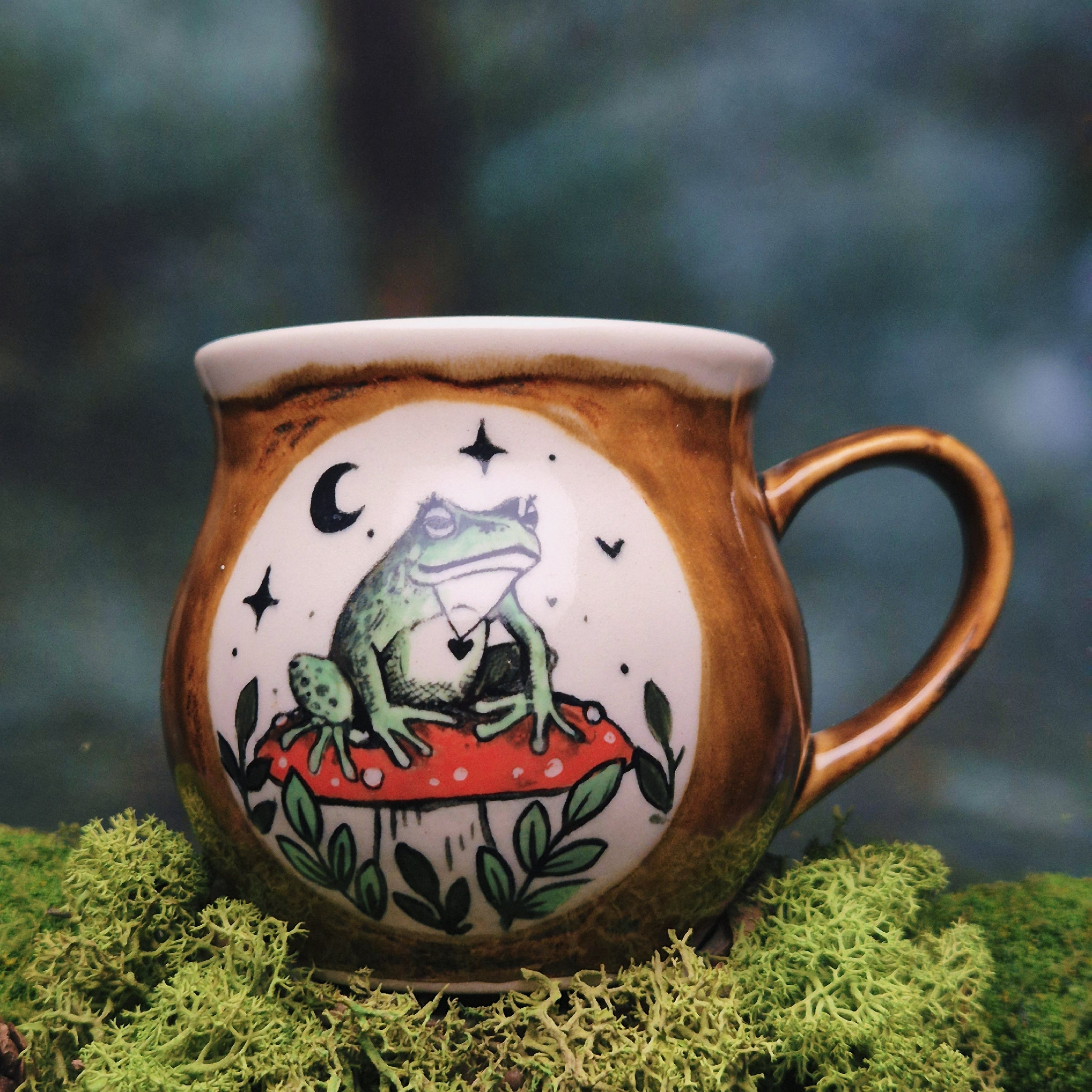 Frog mug 350 ml 🐸🍄