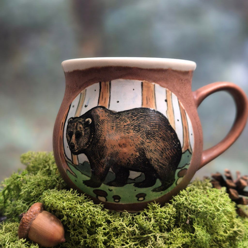 Bear matt-brown mug 350 ml 🤎