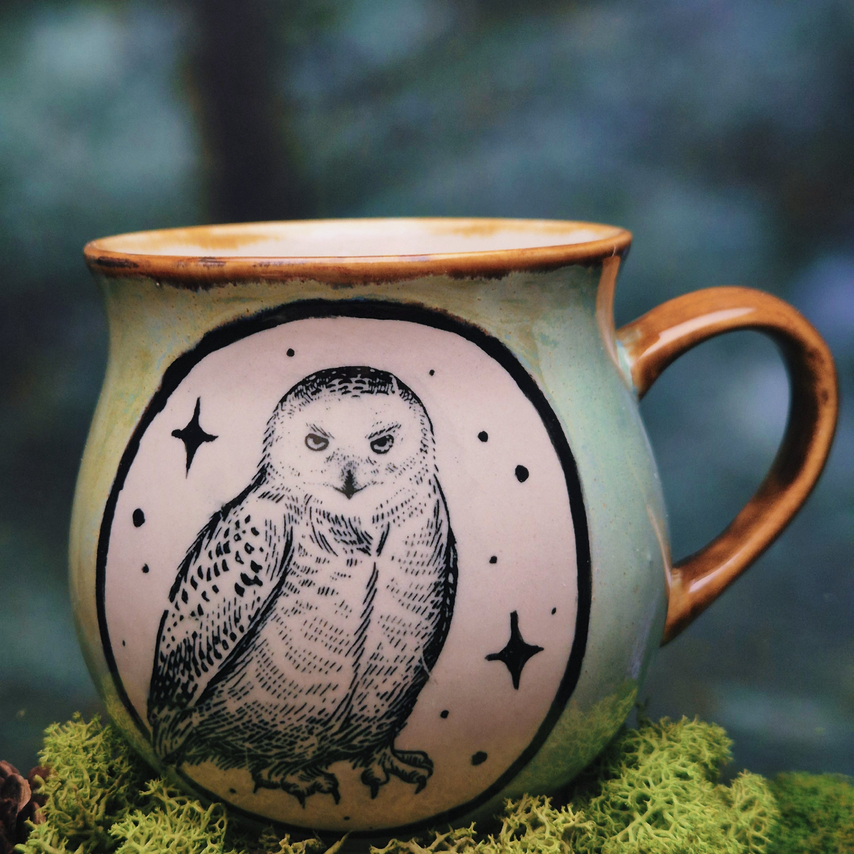 Owl green mug 500 ml 💚