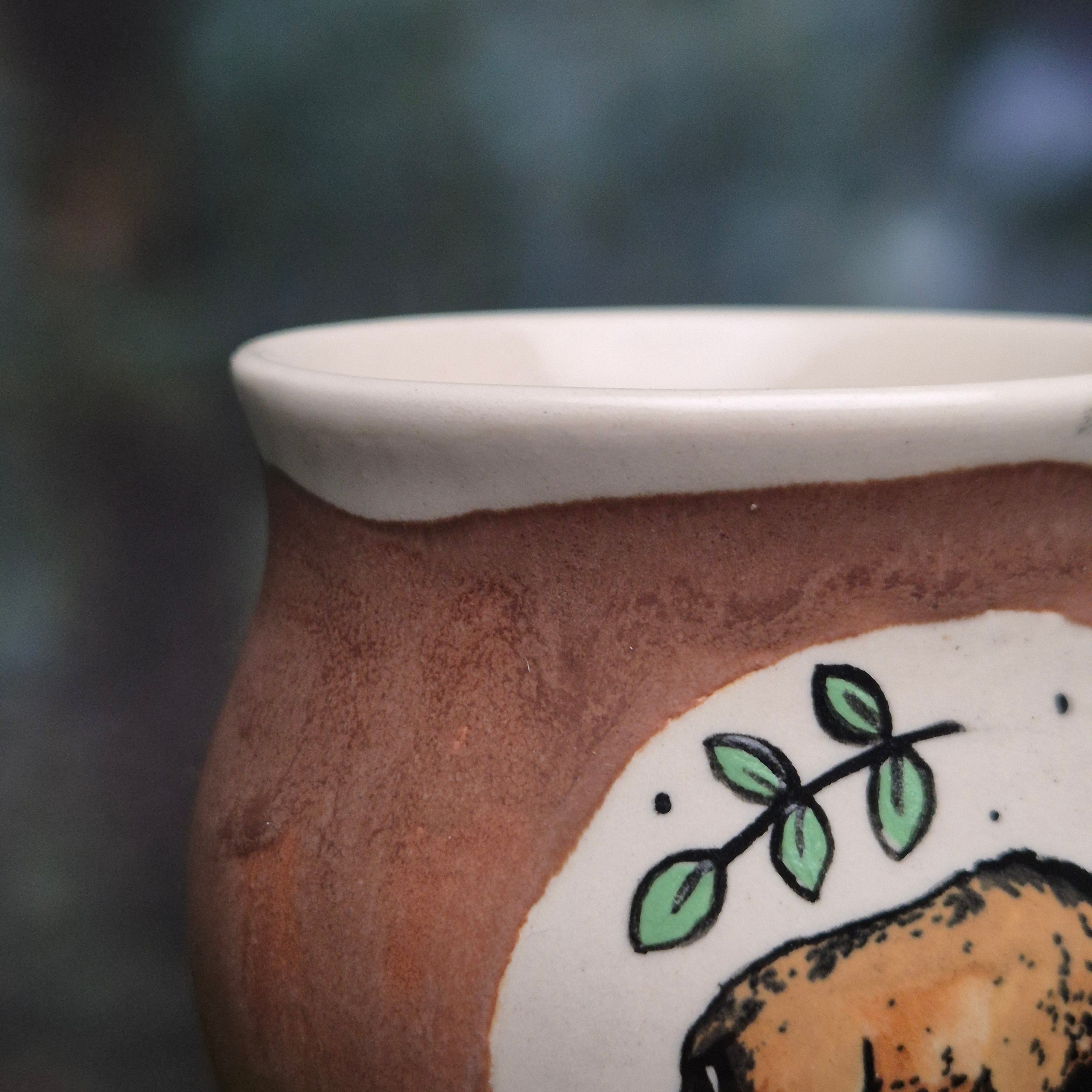 Wild boar matt brown mug 350 ml 🐗