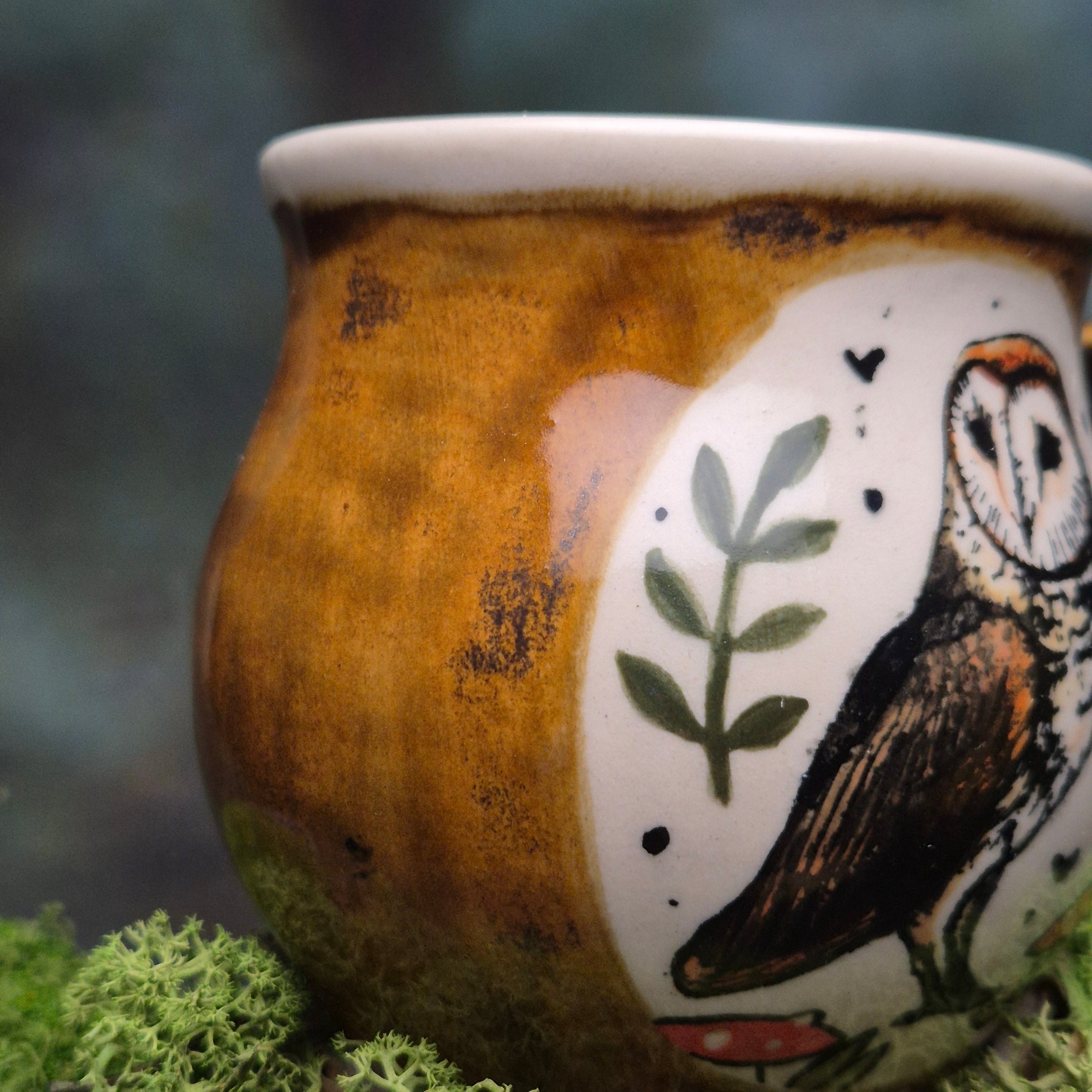 Barn owl mug 350 ml 🍄