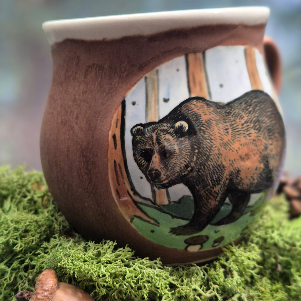 Bear matt-brown mug 350 ml 🤎