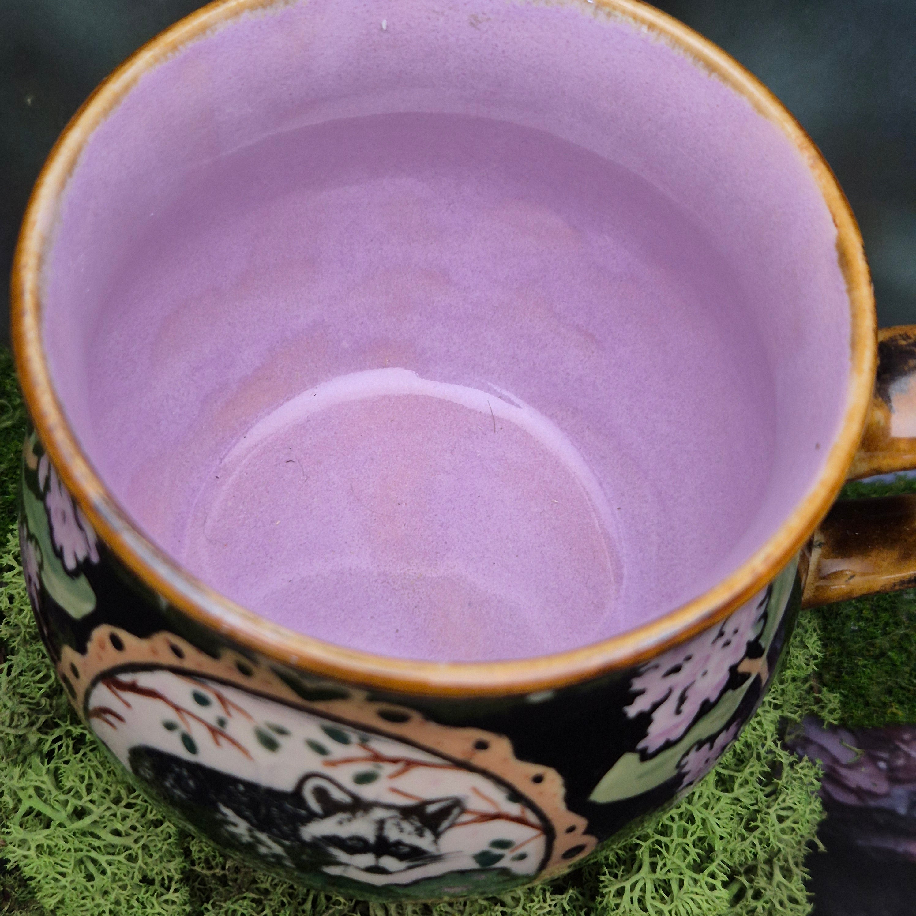 Raccoon and lilacs mug 500 ml 🪻