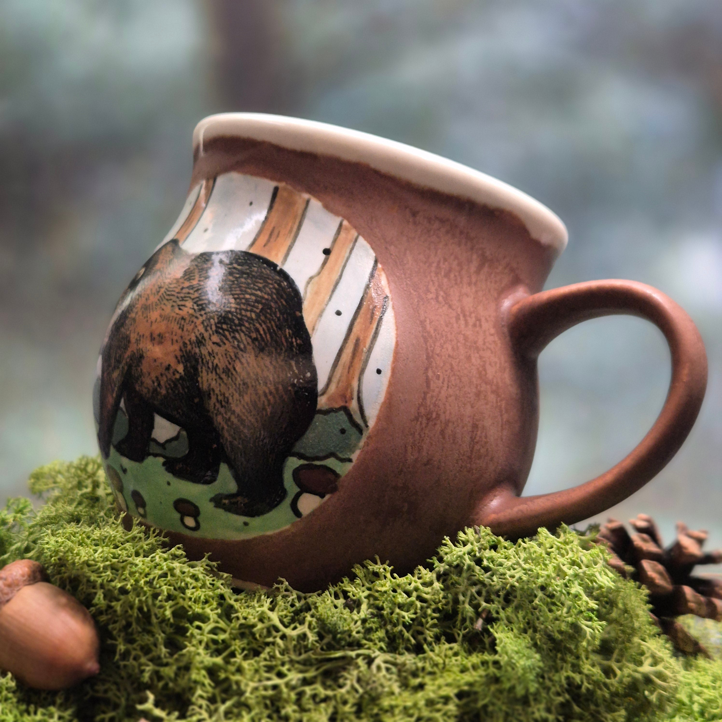 Bear matt-brown mug 350 ml 🤎
