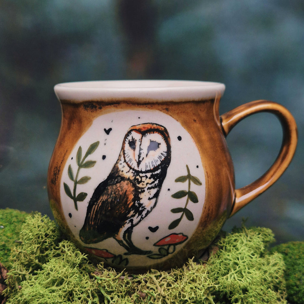 Barn owl mug 350 ml 🍄