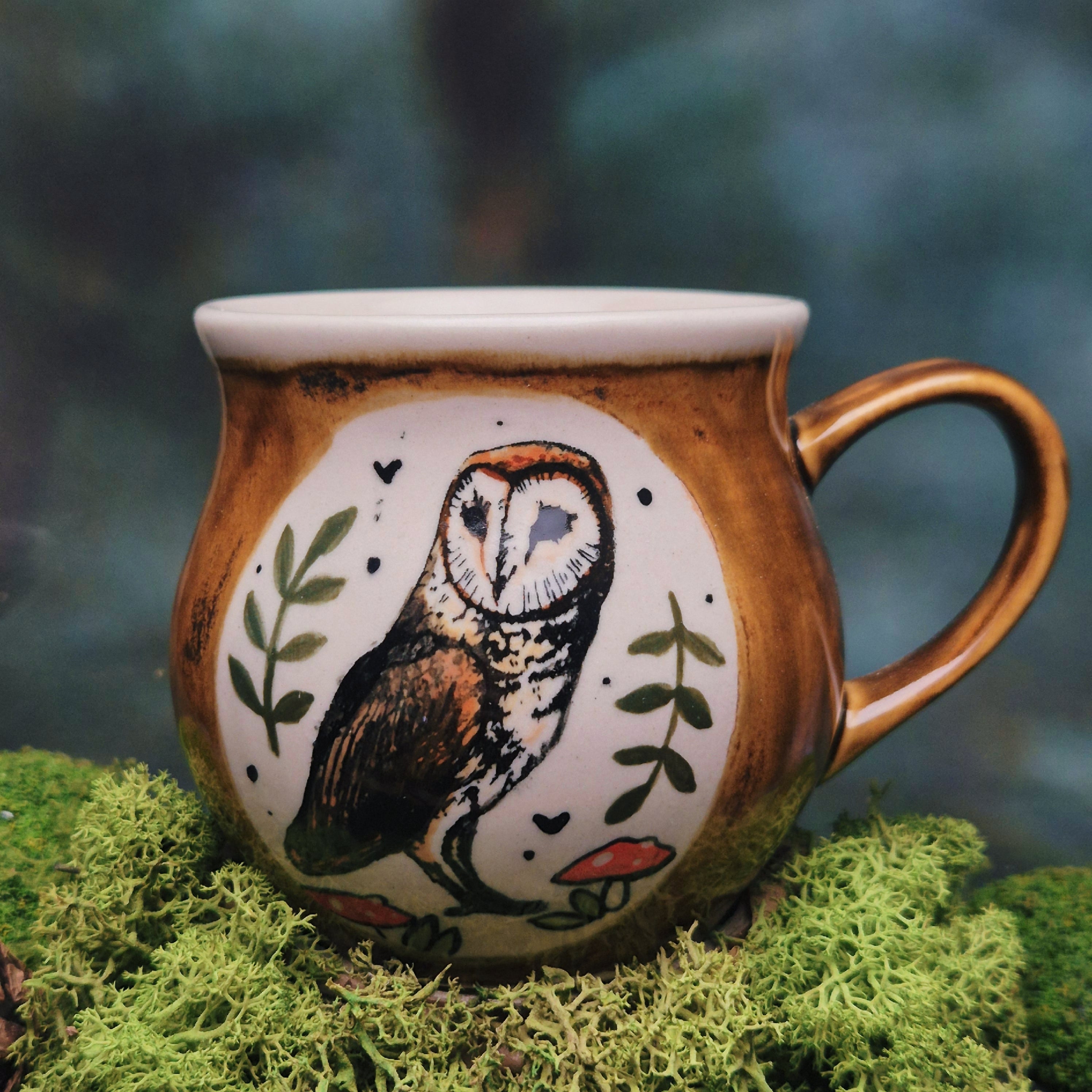 Barn owl mug 350 ml 🍄