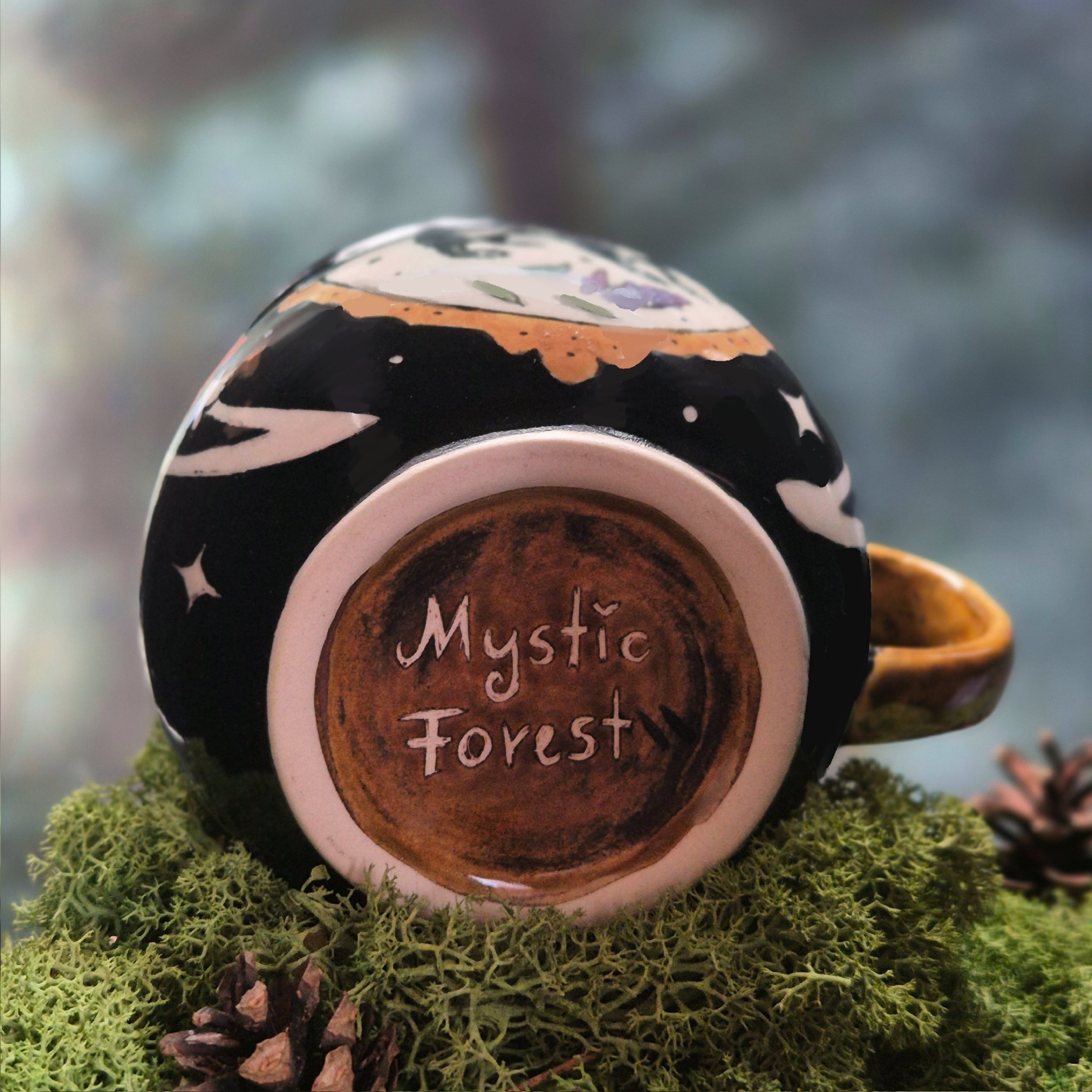 Raccoon and flowers mug 500 ml🪻