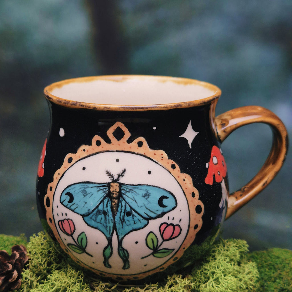 Luna moth mug 500 ml 🩵