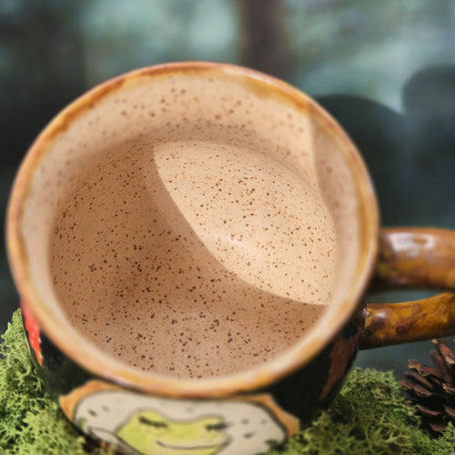 Frog drinking coffee mug 500 ml 🐸