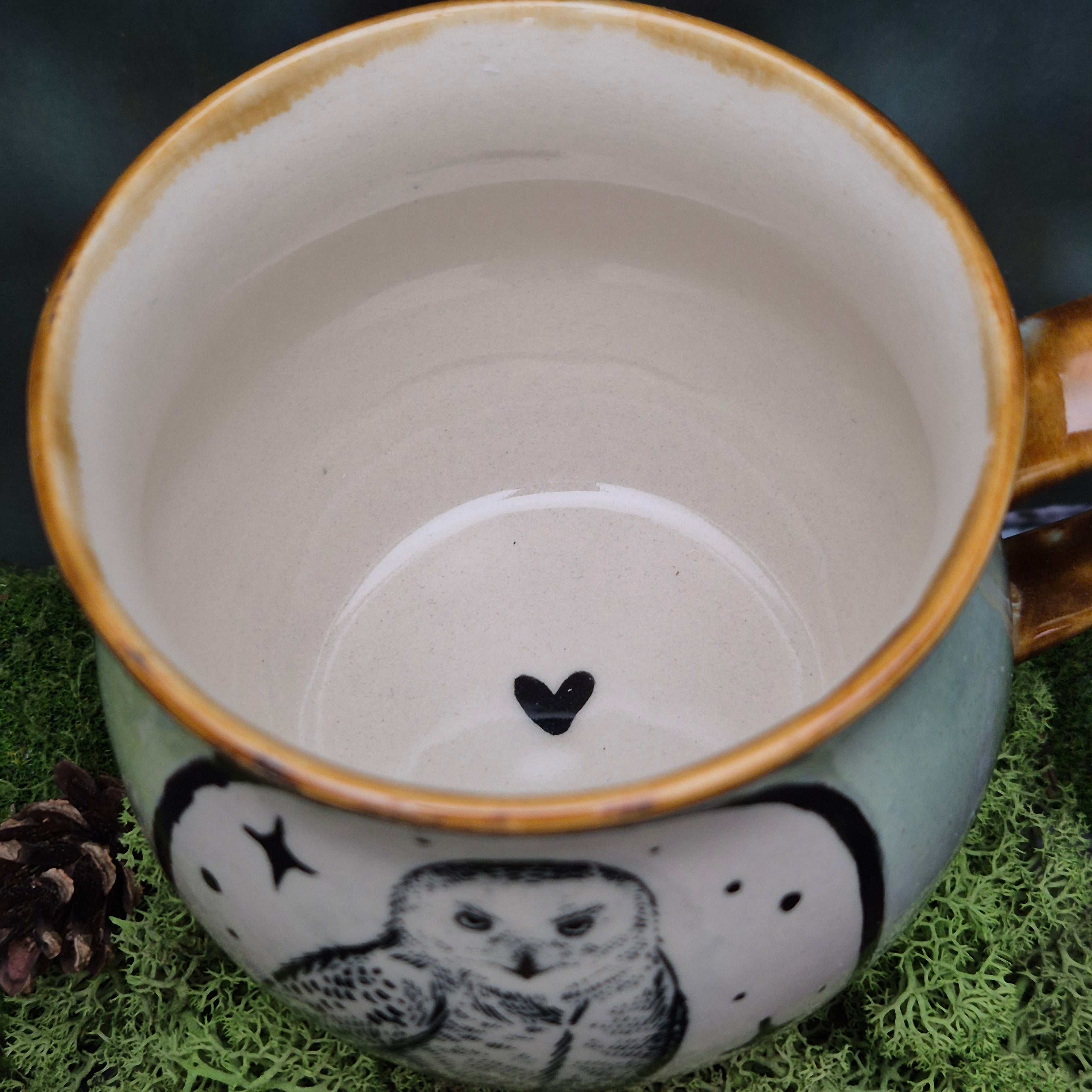 Owl green mug 500 ml 💚