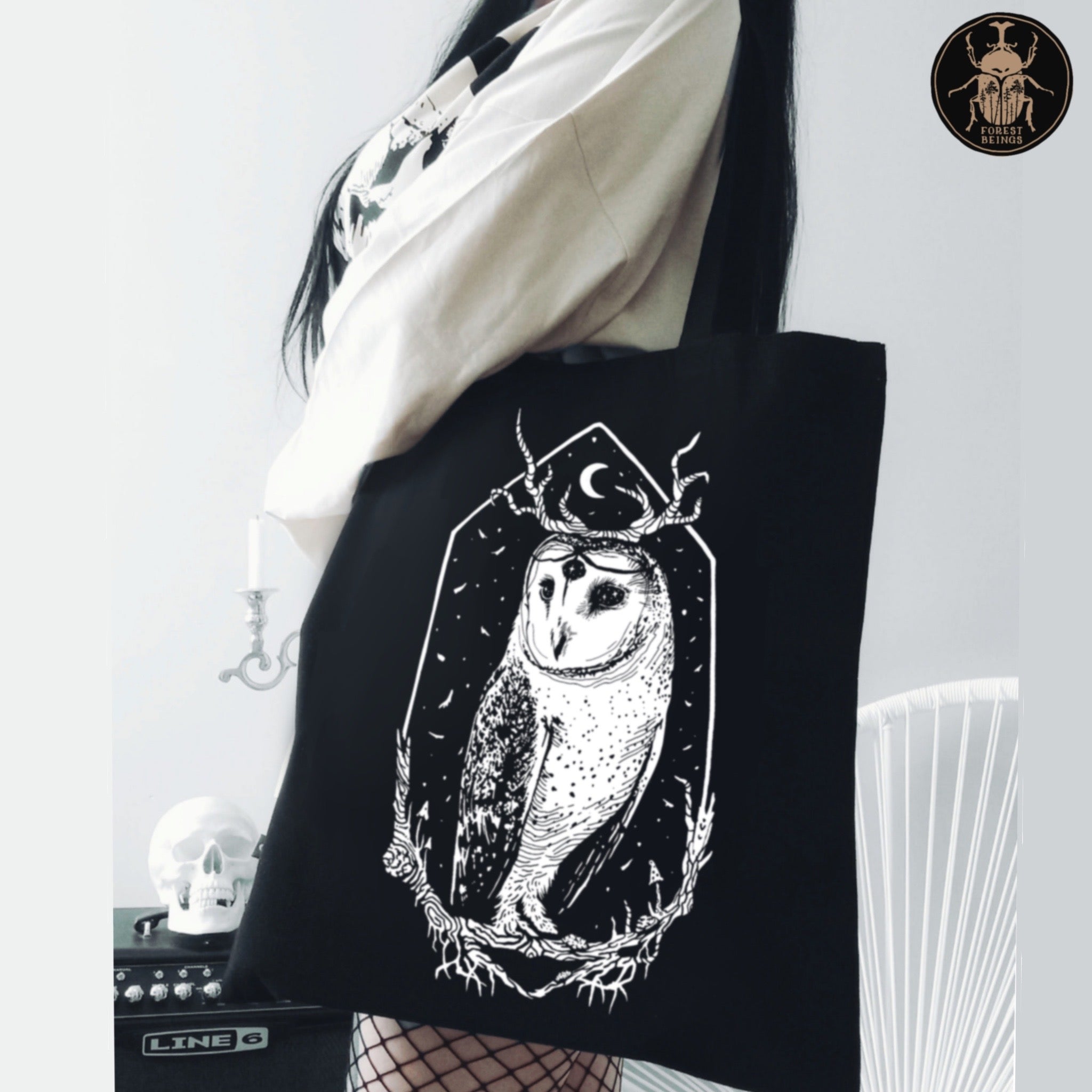 Stolas Barn Owl Tote Bag
